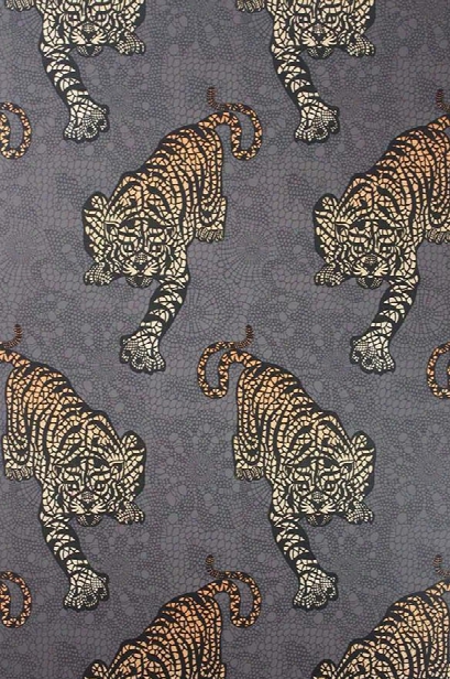 Tyger Tyger Wallpaper In Cacao And Marigold By Matthew Williamson For Osborne & Little