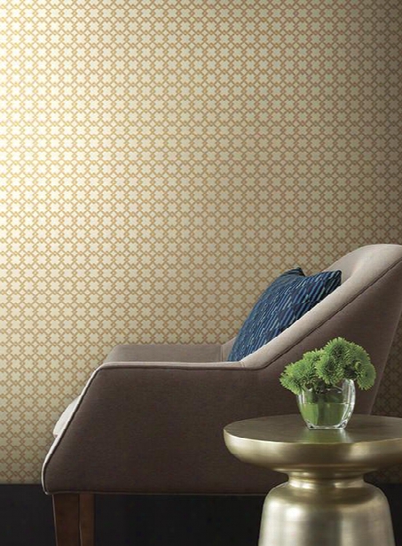 Unison Geometric Wallpaper In Beige By Ashford House For York Wallcoverings