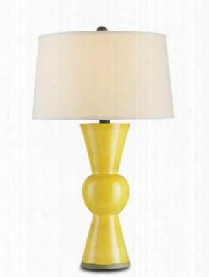 Upbeat Table Lamp In Yellow Design By Currey & Company