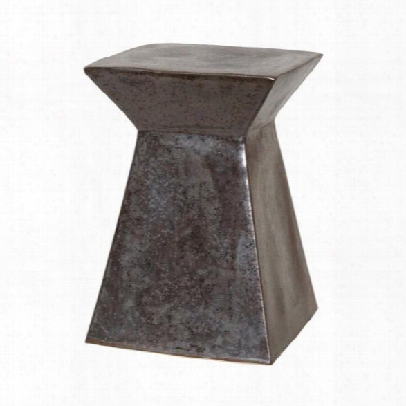 Upright Garden Stool In Gunmetal Design By Emissary