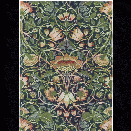 William Morris Rug in Navy & Dark Green design by William Morris