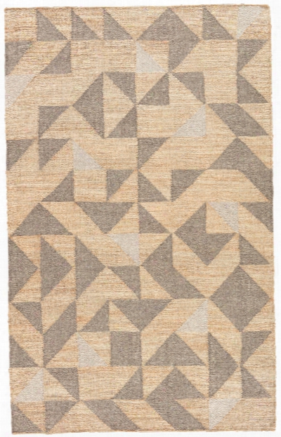 Utah Handmade Geometric Beige & Gray Area Rug Design By Jaipur