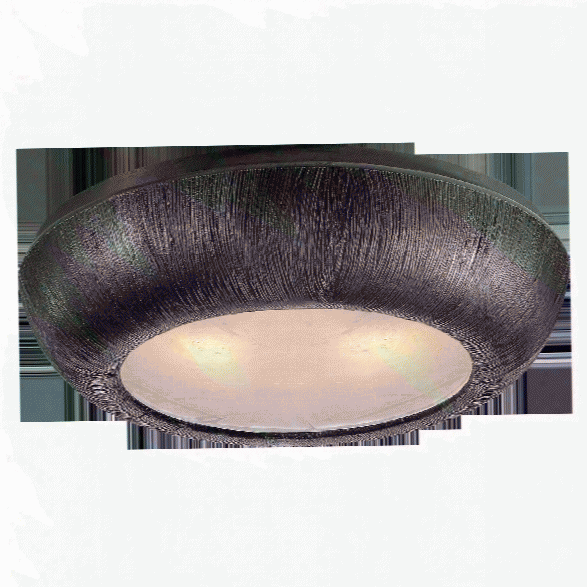 Utopia Medium Round Flush Mount In Various Finishes W/ Fractured Glass Design By Kelly Wearstler