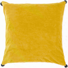 Velvet Poms Lemon Pillow Design By Surya