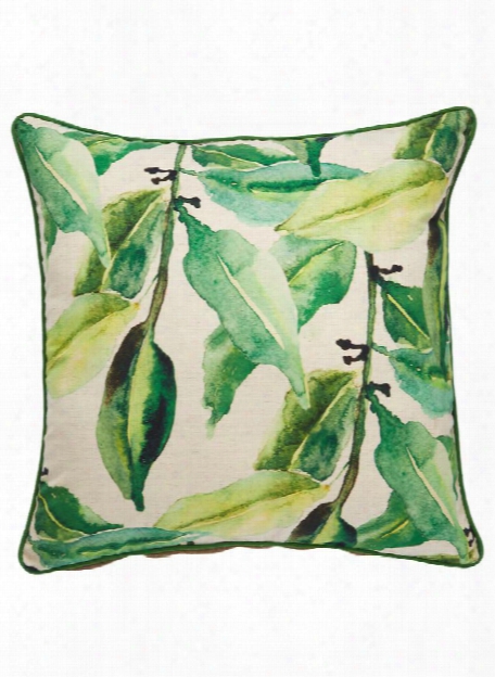 Verdigris Pillow In Birch & Mint Green Design By Jaipur