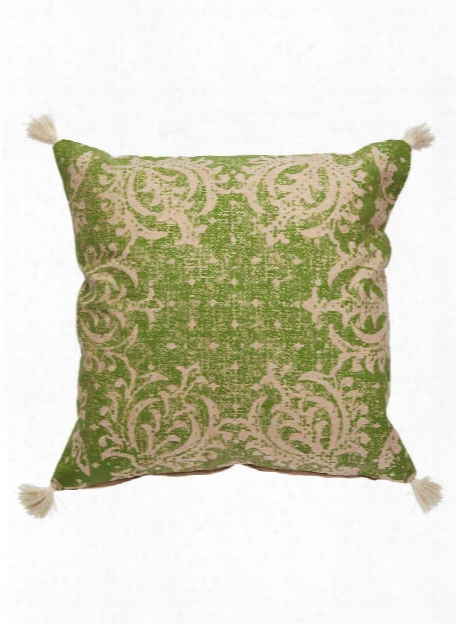 Verdigris Pillow In Pebble & Champagne Beige Design By Jaipur