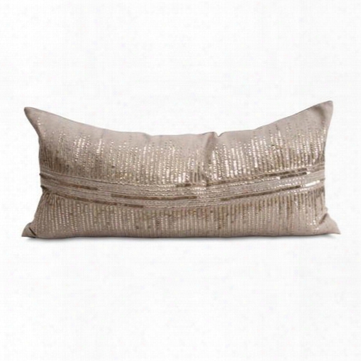 Vionnet Pillow In Champagne & Natural Design By Bliss Studio