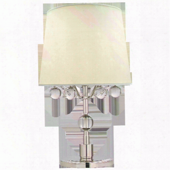 Voltaire Bedside Lamp In Various Finishes W/ Linen Shade Design By Thomas O'brien