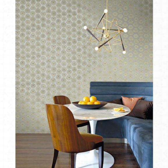 Watercolor Circles Wallpaper In Brown And Grey From The L'atelier De Paris Collection By Seabrook