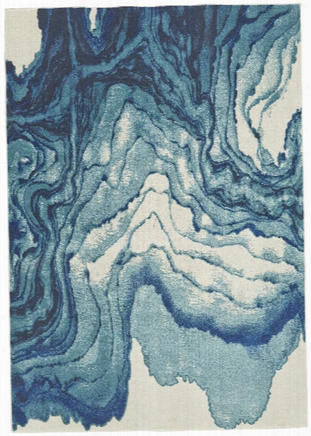 Watercolor Collection Power Loomed Polypropylene Area Rug In Atlantic Design By Bd Fine