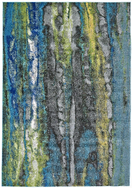 Watercolor Collection Power Loomed Polypropylene Area Rug In Aura Design By Bd Fine