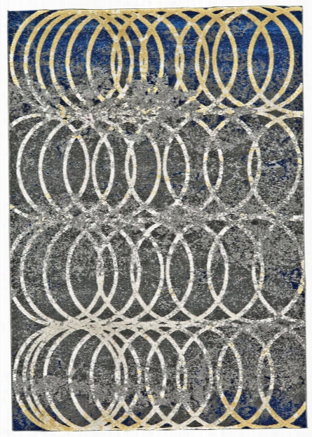 Watercolor Collection Power Loomed Polypropylene Area Rug In Smoke Design By Bd Fine