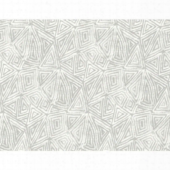 Watercolor Diamond Wallpaper In Grey From The L'atelier De Paris Collection By Seabrook