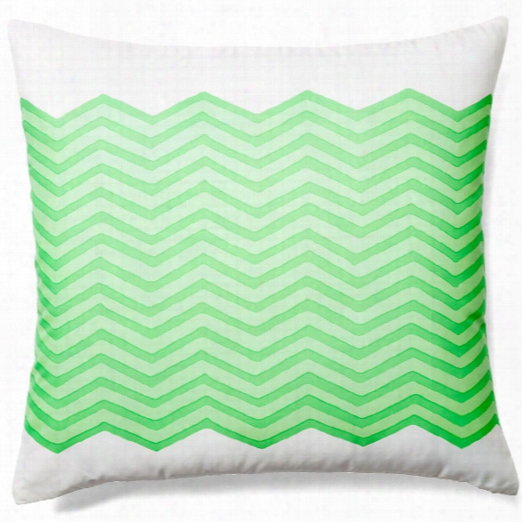 Waves Green Outdoor Pillow Design By Allem Studio