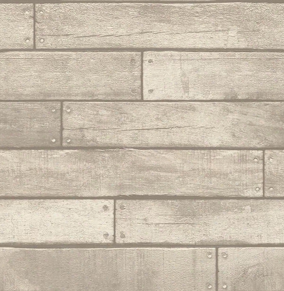 Weathered Grey Nailhead Plank Wallpaper From The Essentials Collection By Brewster Home Fashions