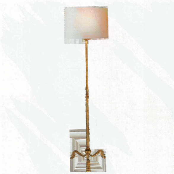 Wells Floor Lamp In Various Finishes W/ Natural Paper Shade Design By J. Randall Powers