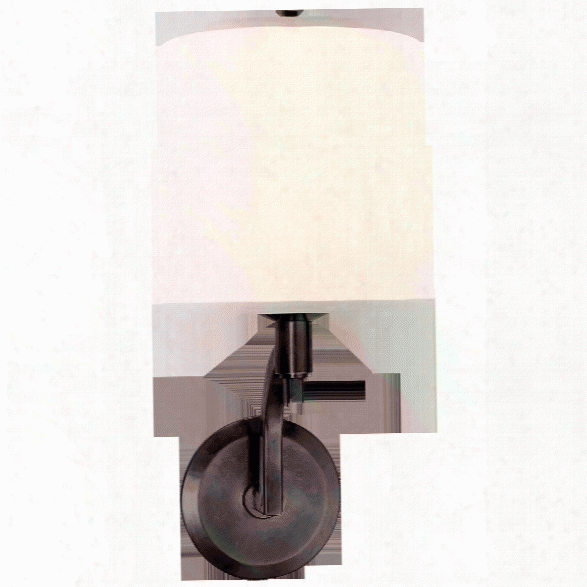 Westport Sconce In Various Finishes W/ Silk Shade Design By Barbara Barry