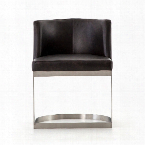 Wexler Dining Chair In Distressed Black