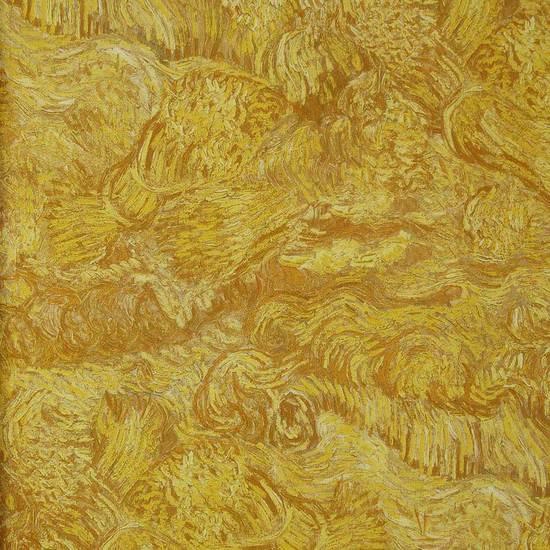 Wheatfield Wallpaper In Yellow Sienna From The Van Gogh Collection By Burke Decor