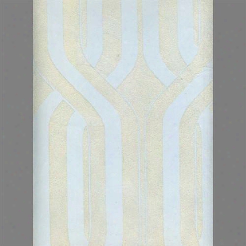 White & Light Blue Geometric Stripe Velvet Flocked Wallpaper Design In Proportion To Burke Decor