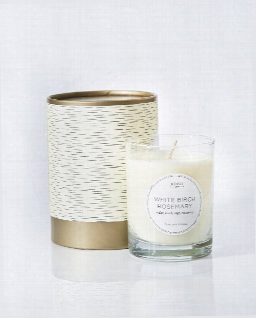 White Birch Rosemary Candle Design By Kobo Candles