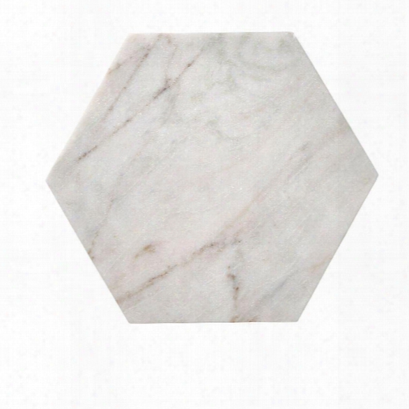 White Marble Hexago N Tray/cutting Board Design By Bd Edition