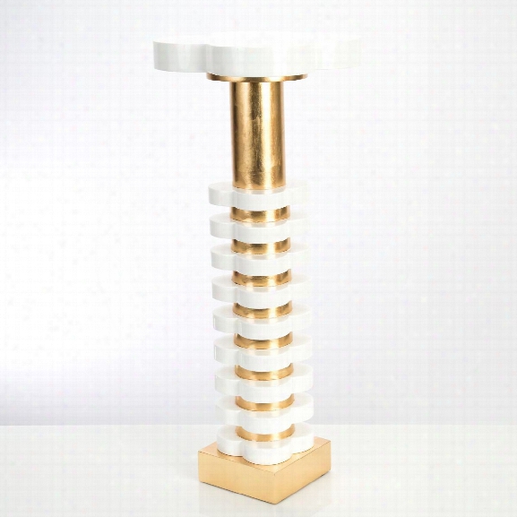White Quatrefoil Accent Table Design By Couture Lamps