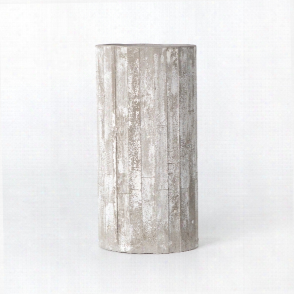 White Washed Tall Planter