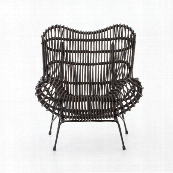 Wicker Occasional Chair In Black