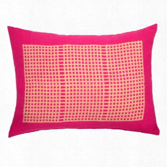 Wide Weave Pillow In Magenta Design By Sir/madam