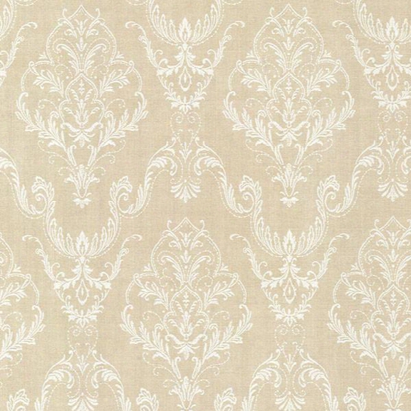 Wiley Beige Lace Damask Wallpaper From The Avalon Collection By Brewster Home Fashions