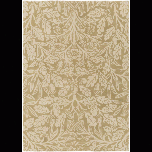 William Morris Rug In Olive & Khaki Design By William Morris