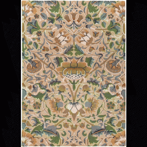 William Morris Rug In Wheat & Teal Design By William Morris