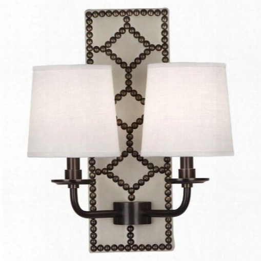 Williamsburg Lightfoot Bruton White Leather Wall Sconce Design By Jonathan Adler