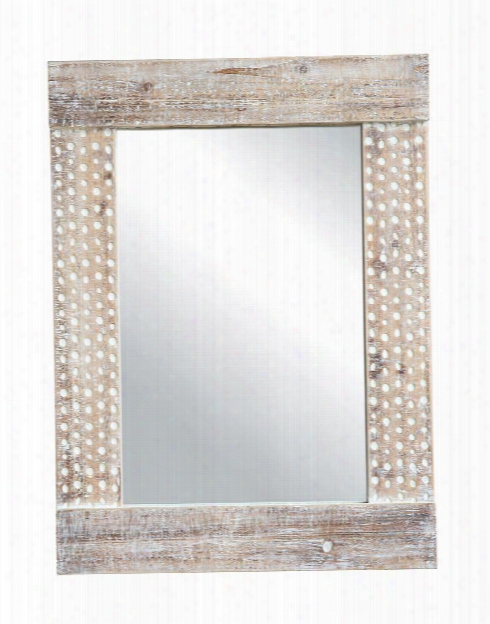 Wood Wall Mirror In White Wash Design By Bd Edition