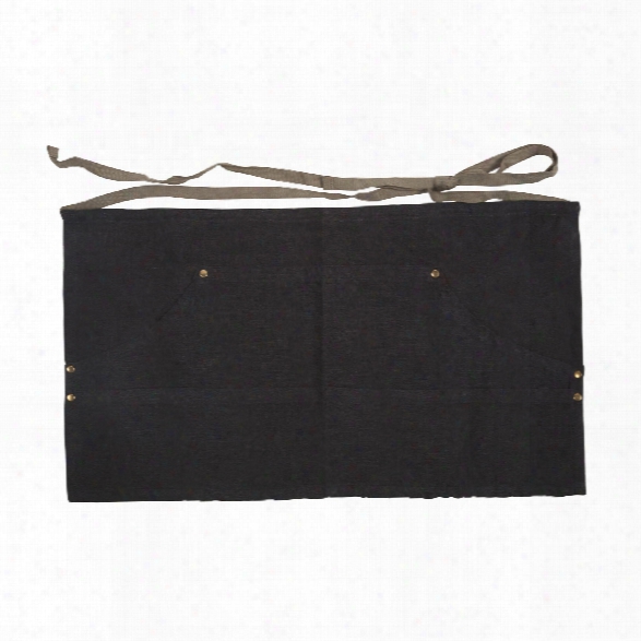 Workers Apron In Faded Black Design By Sir/madam