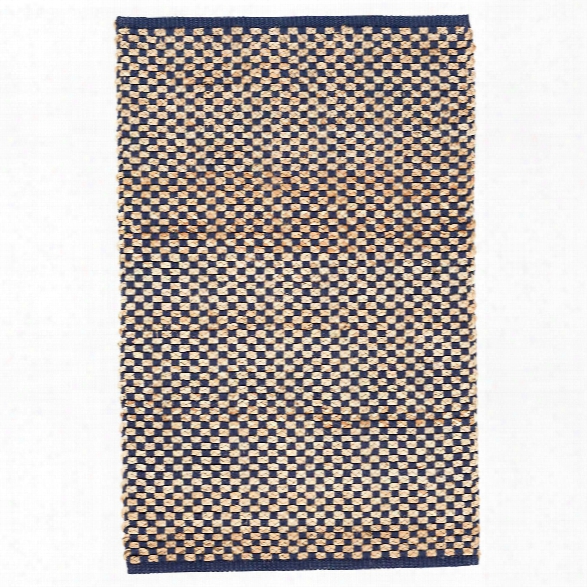 Boomer Navy Woven Jute Rug Design By Dash & Albert