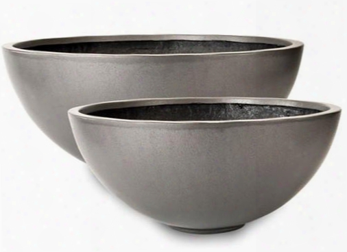 Bowl Planters In Faux Lead Finish Design By Capital Garden Products