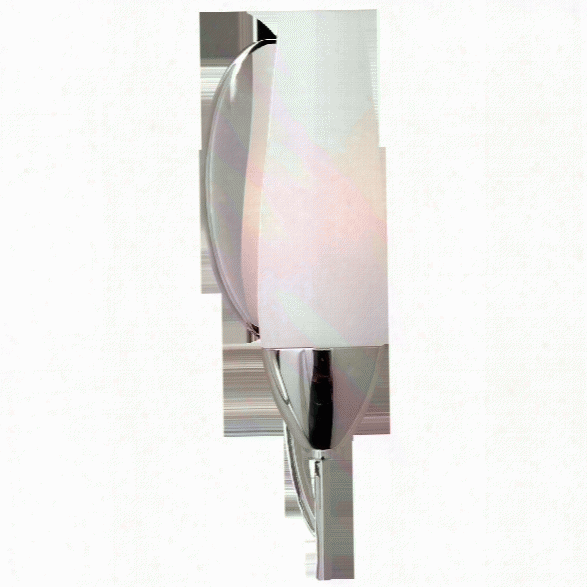 Bowmont Single Sconce In Various Finishes W/ White Glass Design By Barbara Barry