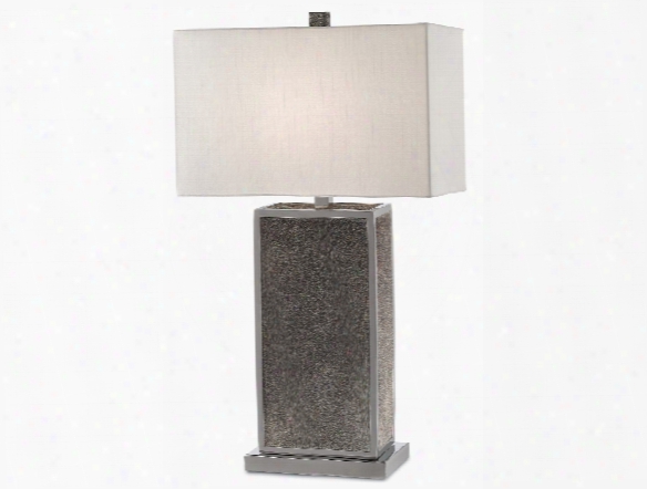 Braunvieh Table Lamp In Grey Hair On Hide Design By Currey & Company