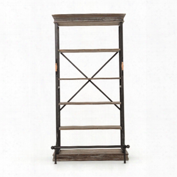 Braxton Single Bookcase In Washed Grey