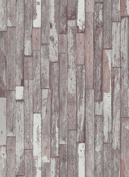 Brecken Faux Wood Plank Wallpaper In Grey And Brown Design By Bd Wall