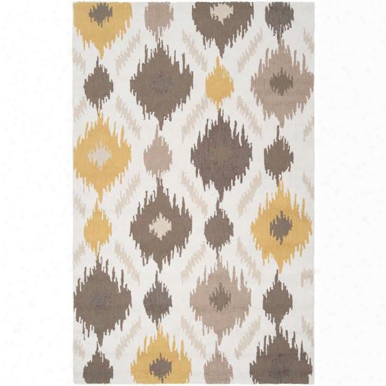 Brentwood Collection Area Rug In Feather Grey, Gold, And Antique White Design By Surya