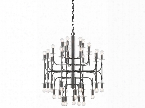 Brianza Chandelier In Matte Black Design By Currey & Company