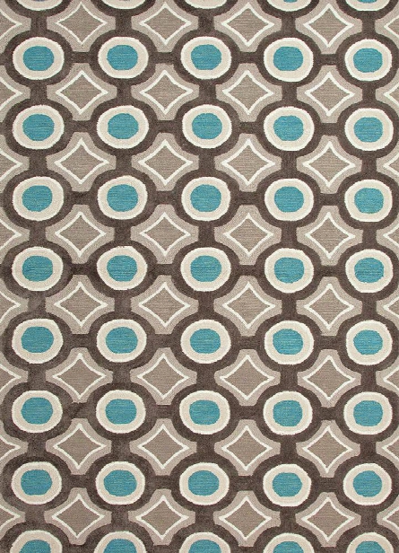 Brio Collection Msaic Rug In Charcoal & Blue Design By Jaipur