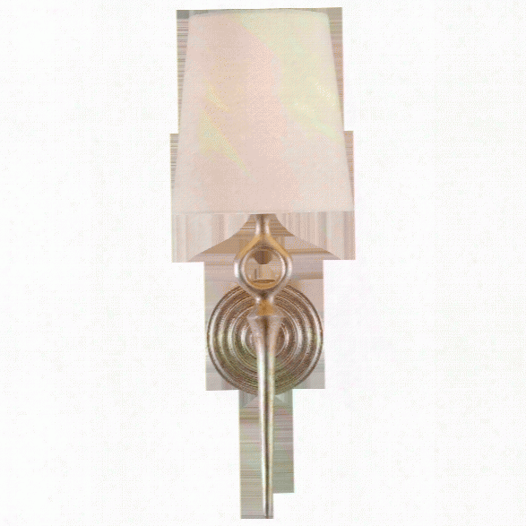 Bristol Single Sconce In Various Finishes W/ Linen Shade Design By Aerin