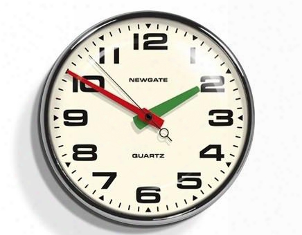 Brixton Wall Clock In Chrome Design By Newgate