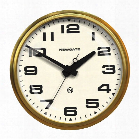 Brixton Wall Clock In Radial Brass Design By Newgate