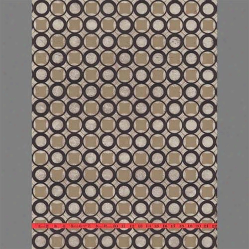 Brown Circle Velvet Flocked Wallpaper Design By Burke Decor