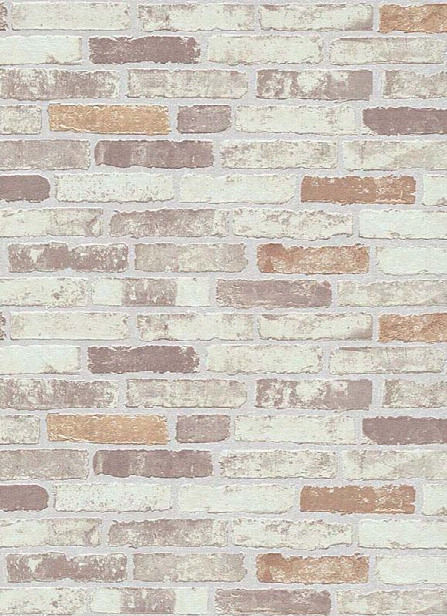 Bryce Faux Brick Wallpaper In Beige, Brown, And Creme Design By Bd Wall